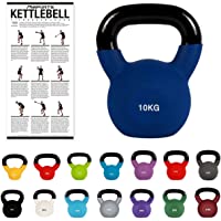 Msports - Pesa rusa con neopreno profesional de 2 a 30 kg- incluye póster de ejercicios (idioma español no garantizado)